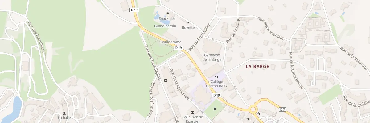 Plan du 1 Rue du Jardin Public à Pélussin