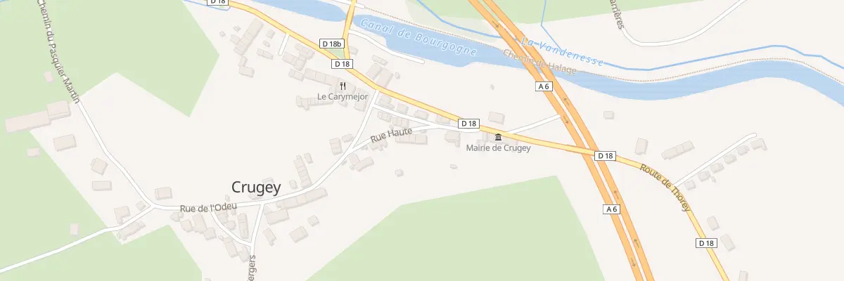 Plan du 1 Rue Haute à Crugey