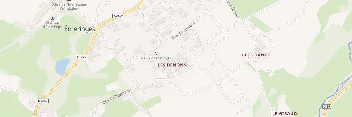 Plan du 5080 Aux Benons à Émeringes
