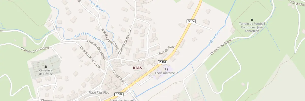 Plan du 54 Rue de Rias à Flaviac
