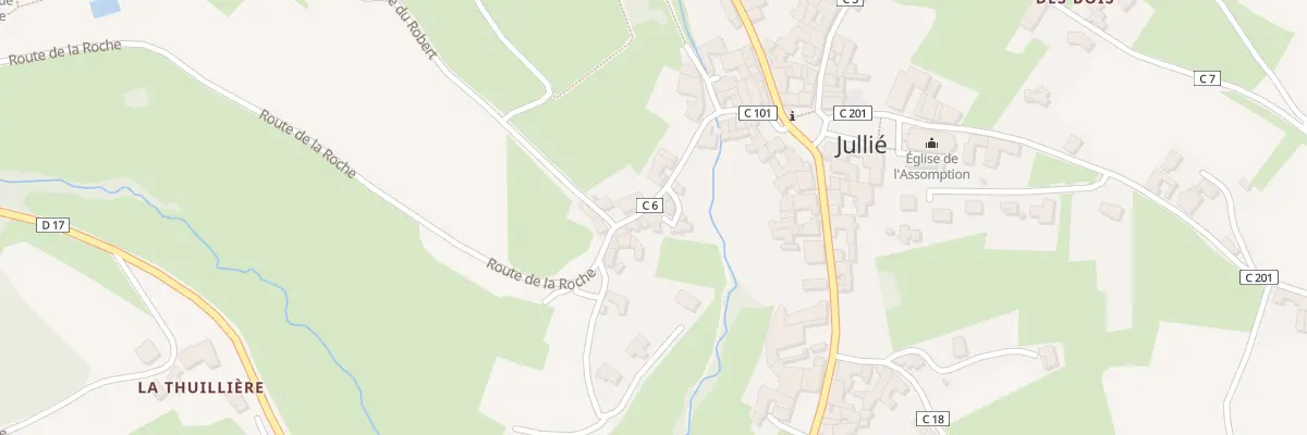Plan du 177 Rue du Lavoir à Jullié