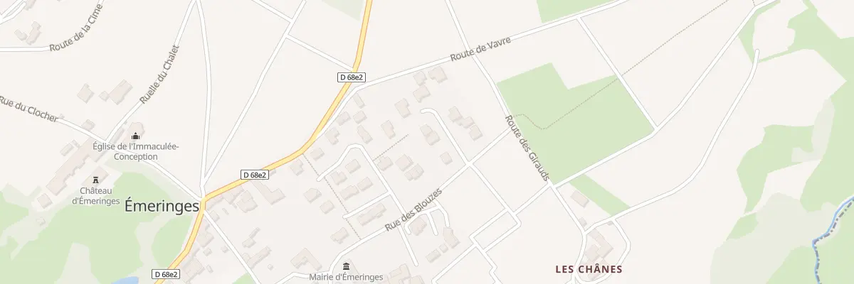 Plan du 537 Rue des Blouzes à Émeringes
