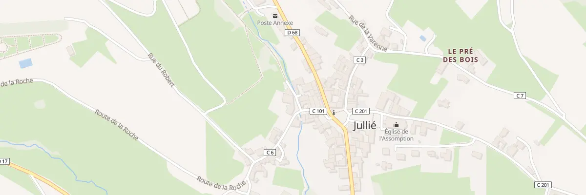 Plan du 80 Rue du Lavoir à Jullié