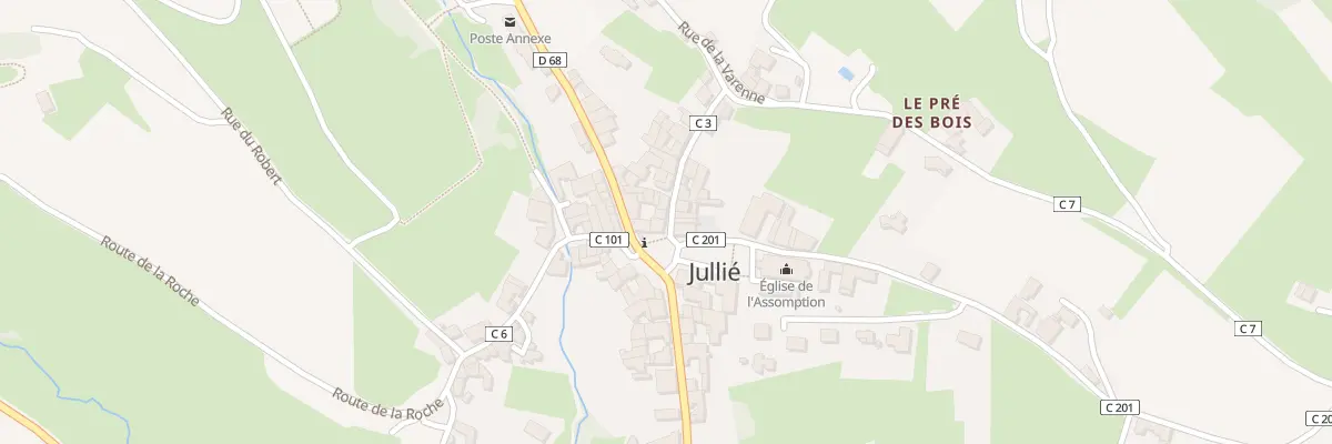 Plan du 1 Pl de la Fontaine à Jullié