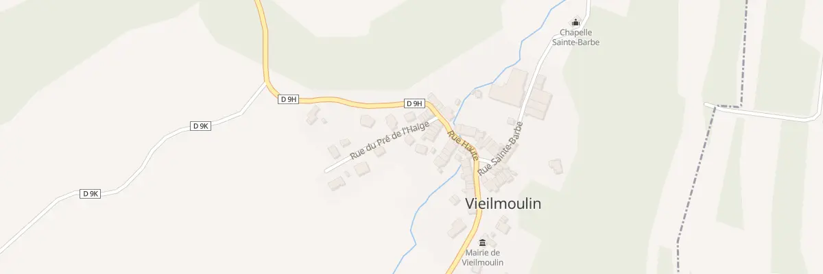 Plan du 1 Rue du Pré de l’Haige à Vieilmoulin
