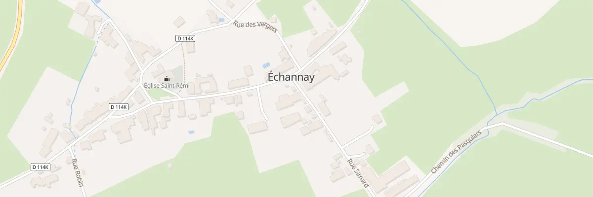 Plan du Village à Échannay