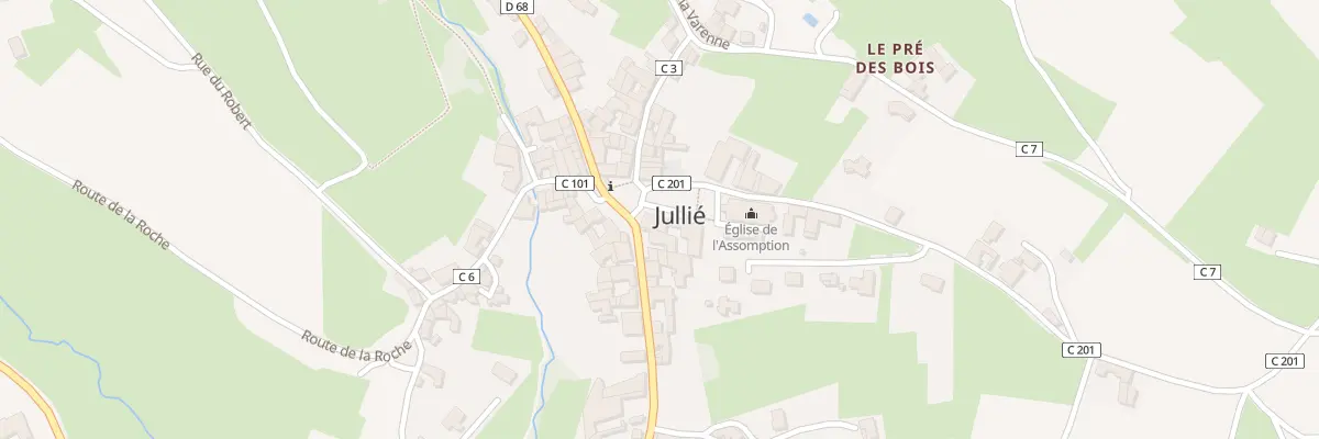 Plan du 8 Pl de la Fontaine à Jullié