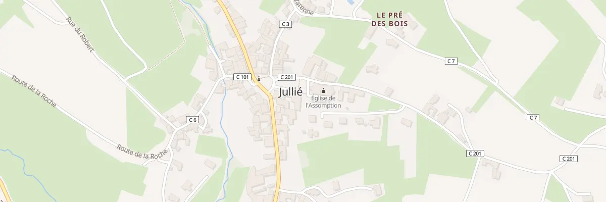 Plan du 9 Pl de la Fontaine à Jullié