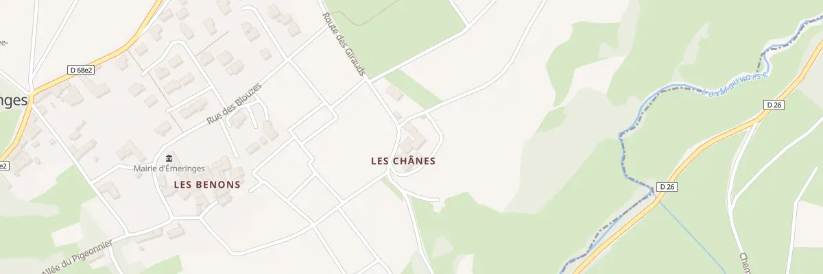 Plan du 5090 Aux Chanes à Émeringes