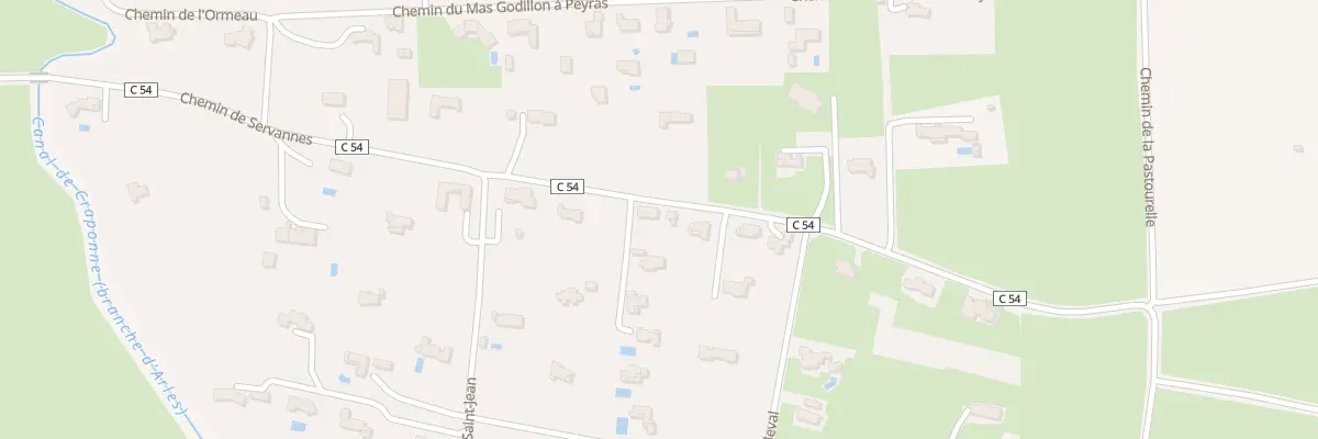 Plan du 322 Vc 54 de Servannes Pt de Crau à Arles