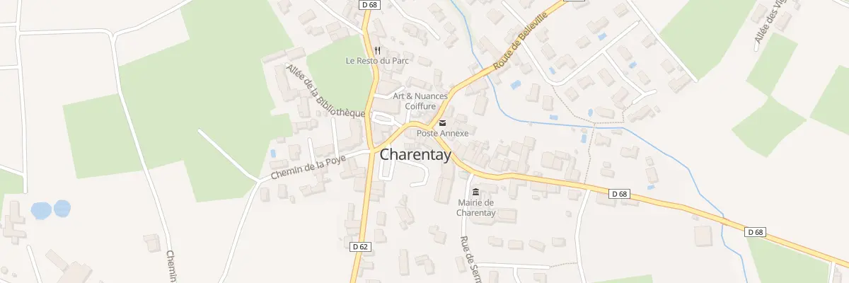 Plan du Bourg à Charentay