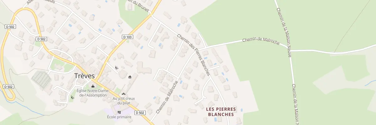 Plan du 174 Che de Malroche à Trèves