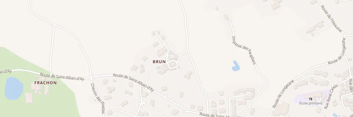 Plan du 160 Che de Brun à Quintenas