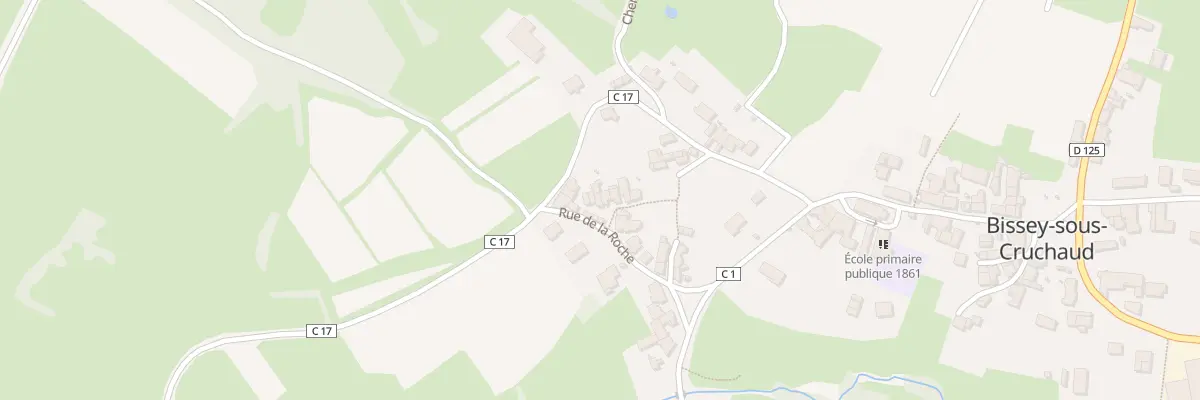 Plan du 16 Rue de la Roche à Bissey-sous-Cruchaud