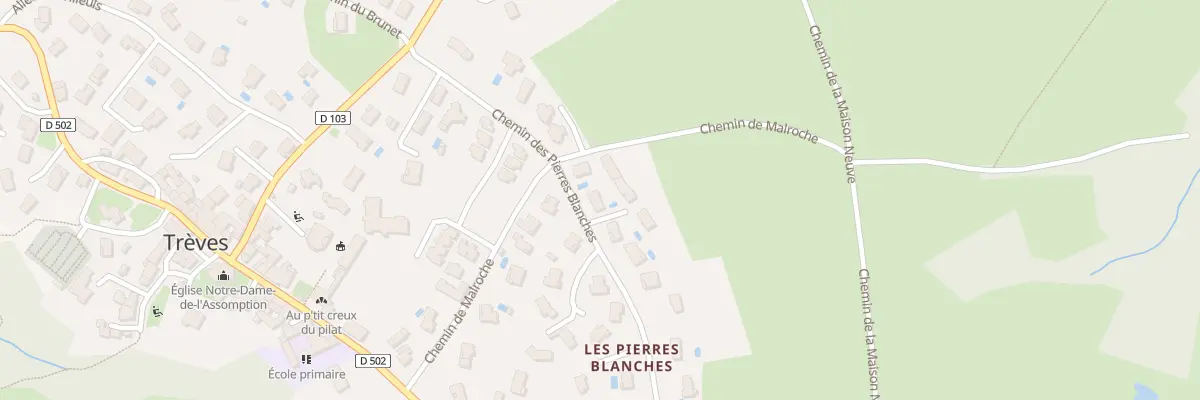 Plan du 189 Che des Pierres Blanches à Trèves