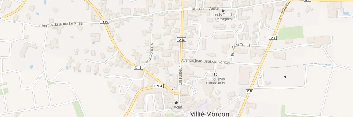Plan du Bourg à Villié-Morgon