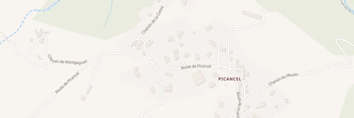 Plan du 1105 Rte de Picancel à Roiffieux