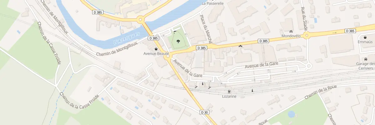 Plan du 23 Pl de la Gare à Lozanne