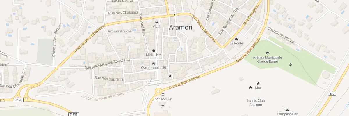 Plan du 1B Rue Voltaire à Aramon