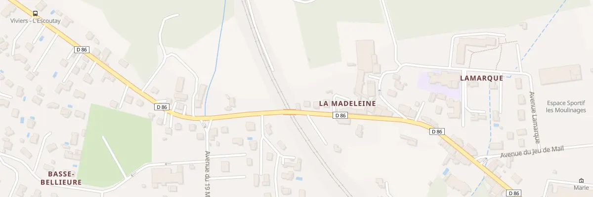 Plan du 22 Fg de la Madeleine à Viviers