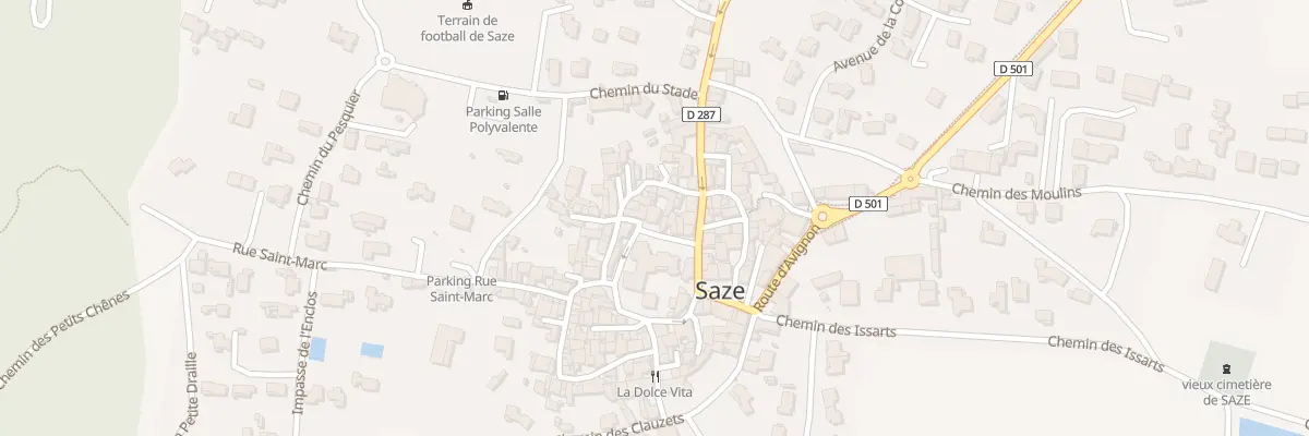 Plan du 27 Vc La Placette à Saze