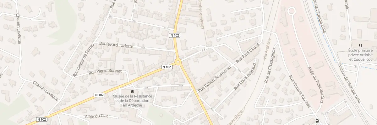 Plan du 1 Av Matteoti au Teil