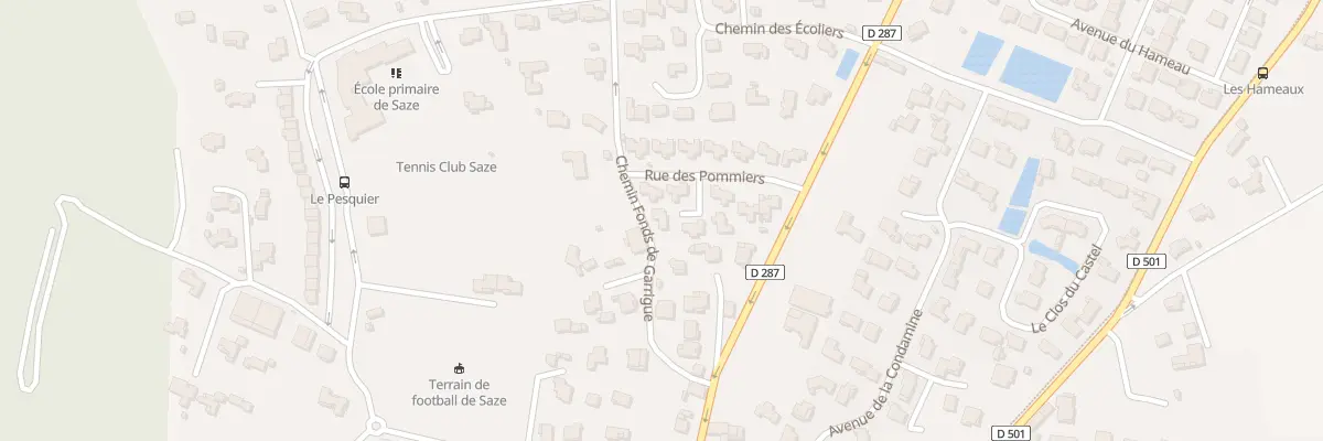 Plan du 13 Rue des Pommiers à Saze