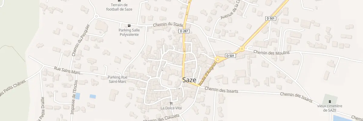 Plan du 1 Rue Frédéric Mistral à Saze