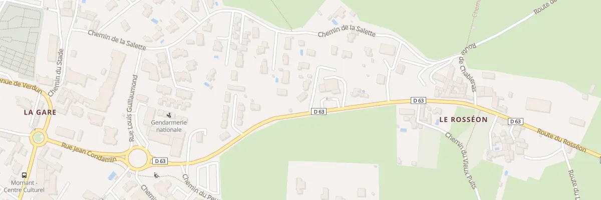 Plan du 291 Rte du Rosséon à Mornant