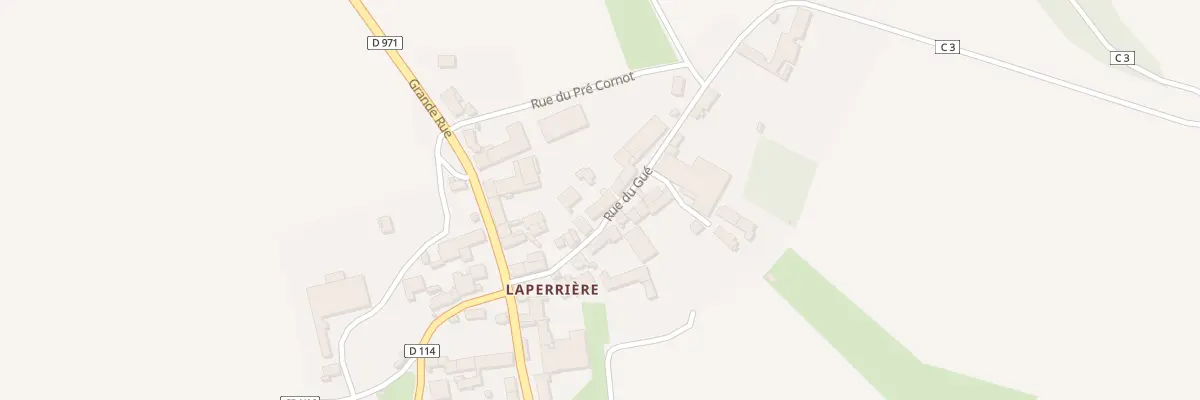 Plan du 9007 Rue du Gue (Laperriere) à Poiseul-la-Ville-et-Laperrière