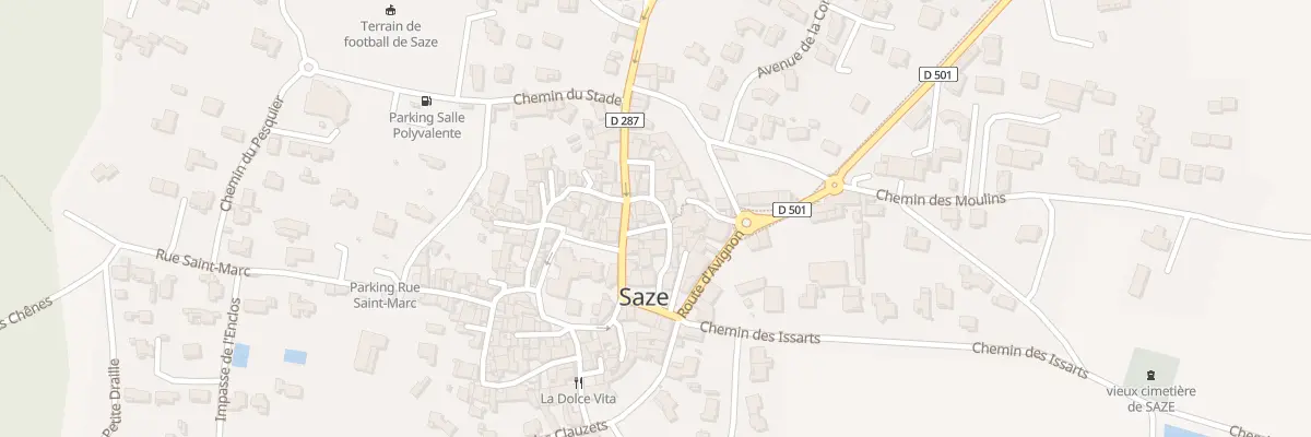 Plan du 1 Rue de l’Eglise à Saze