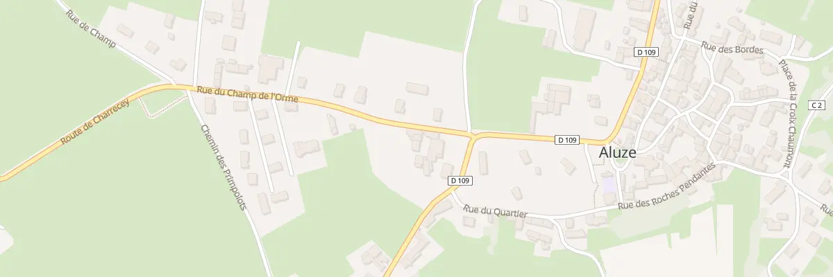 Plan du 1B Rue du Champ de l’Orme à Aluze