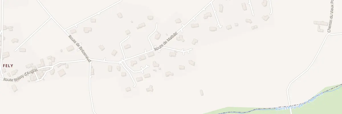 Plan du 208 Rte de Malbati à Roiffieux