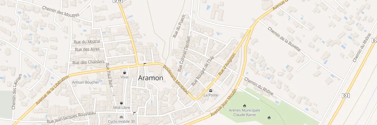 Plan du 13 Rue Hoche à Aramon