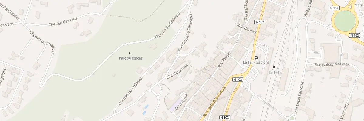 Plan du 12 Rue Danielle Casanova au Teil