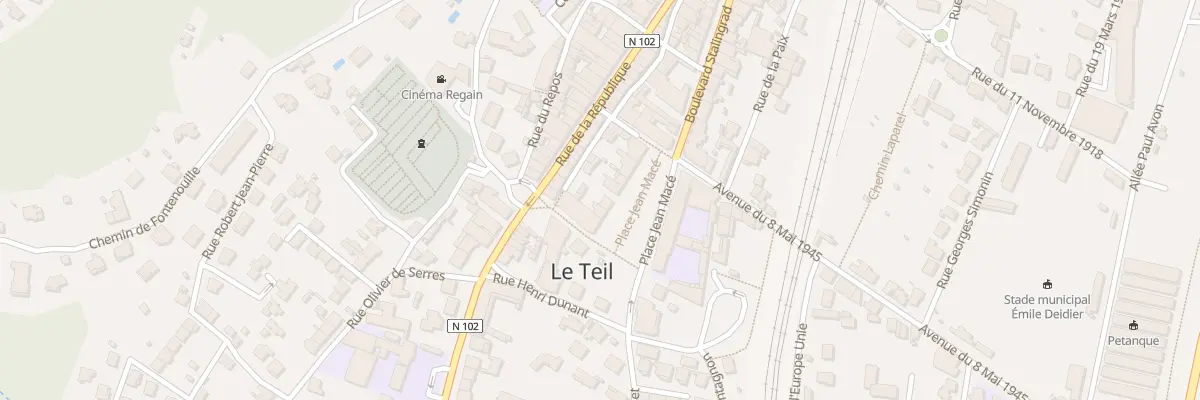 Plan du 12 Pl Jean Macé au Teil