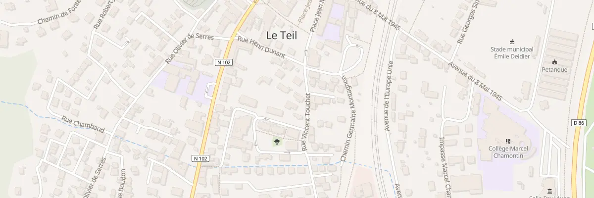 Plan du 8 Rue Vincent Touchet au Teil