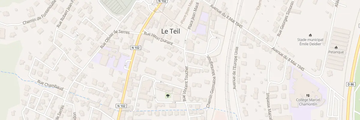 Plan du 4 Rue Vincent Touchet au Teil