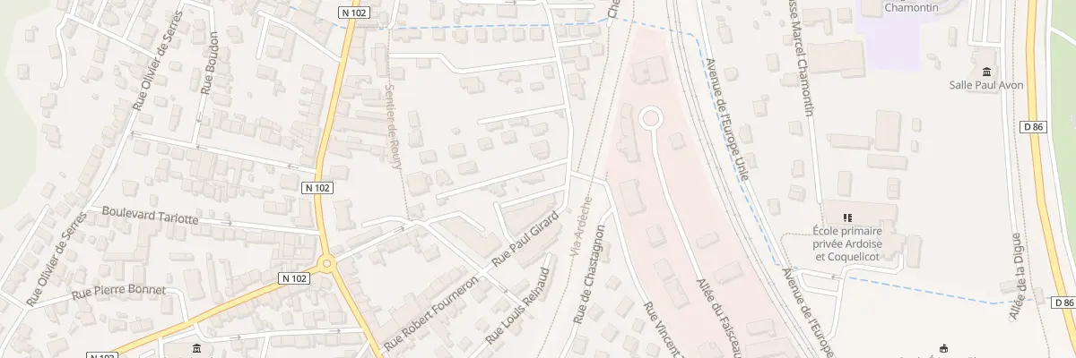 Plan du 30 Rue Vincent Touchet au Teil
