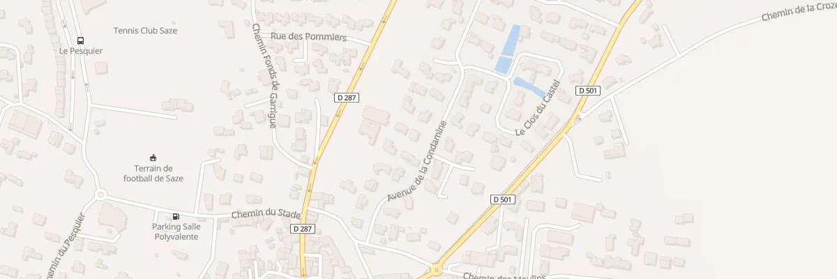 Plan du 33 Av de la Condamine à Saze