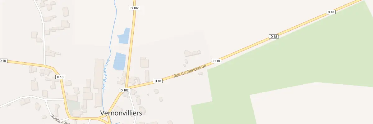 Plan du 8 Rue de Blancheron à Vernonvilliers