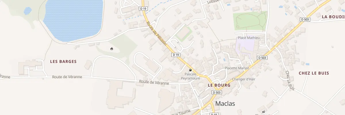 Plan du Bourg à Maclas