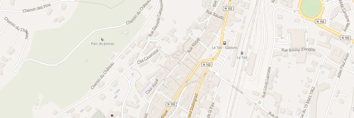Plan du 17 Rue Montant au Chateau au Teil