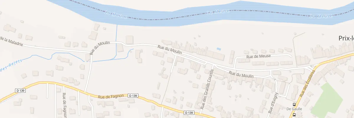 Plan du 45 Rue du Moulin à Prix-lès-Mézières