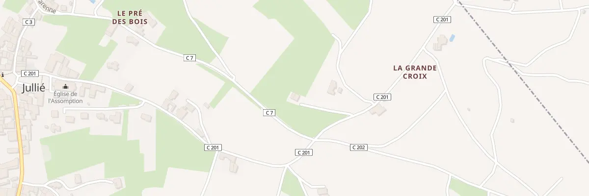 Plan du 5229 Les Pres des Bois à Jullié