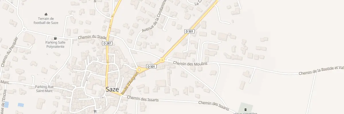 Plan du 1 Che des Moulins à Saze