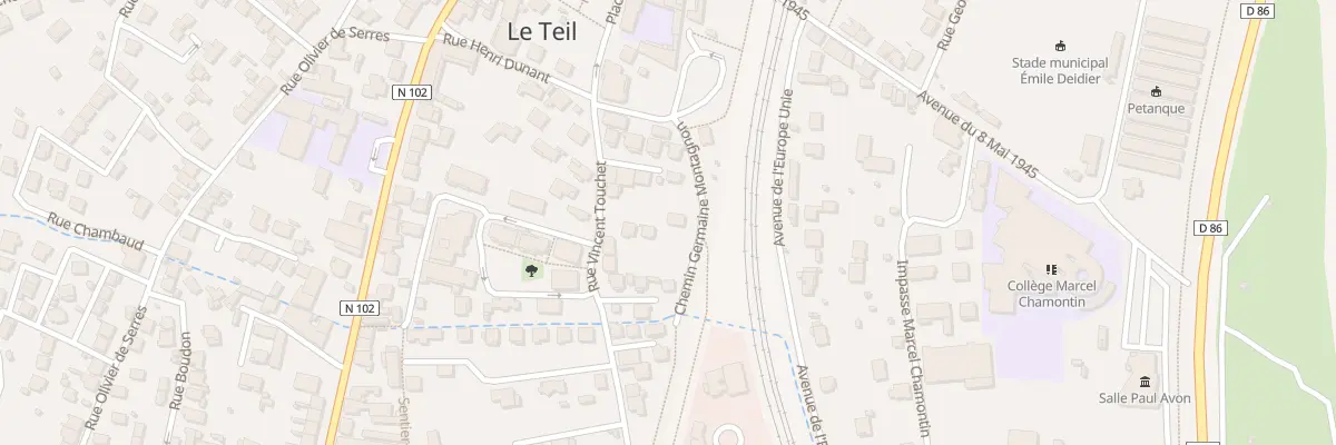 Plan du 13B Rue Vincent Touchet au Teil