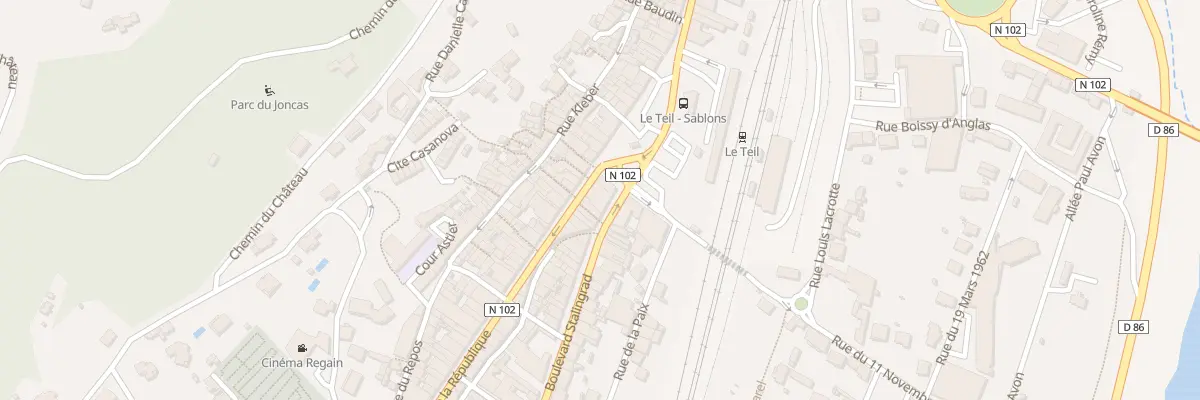Plan du 2 Bd Stalingrad au Teil