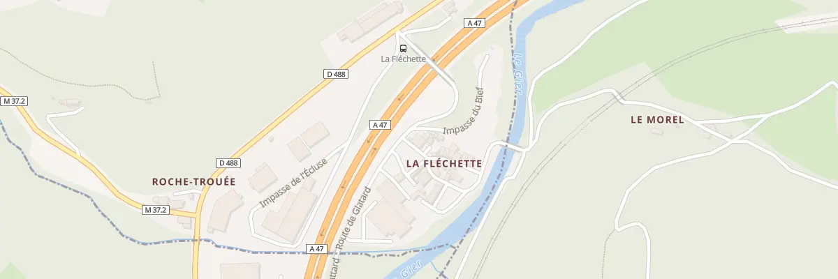 Plan du 3 Rte du Glatard à Dargoire