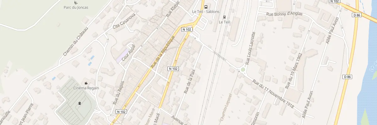 Plan du 9 Bd Stalingrad au Teil